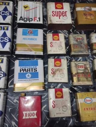 Lote 33 latas aceite antiguas
