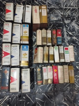 Lote 33 latas aceite antiguas