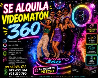 Alquiler Videomatón 360 para Fiestas