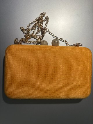 Bolso Clutch Masario Dorado Cadena Nuevo