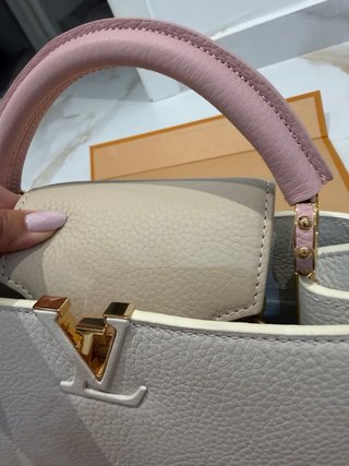 Bolso Piel Louis Vuitton Blanco y Rosa
