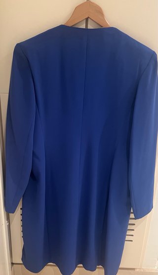 Conjunto vestido y abrigo azul