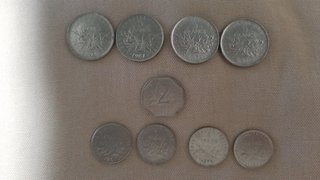 Lote de 9 monedas francesas antiguas