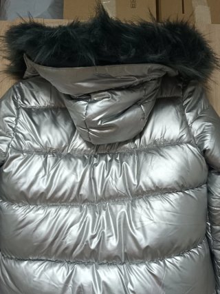 Abrigo plumífero plateado mujer Talla S