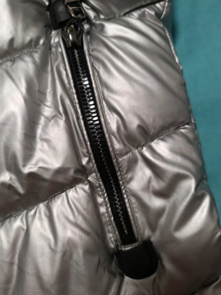 Abrigo plumífero plateado mujer Talla S