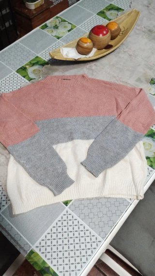 Jersey gris mujer