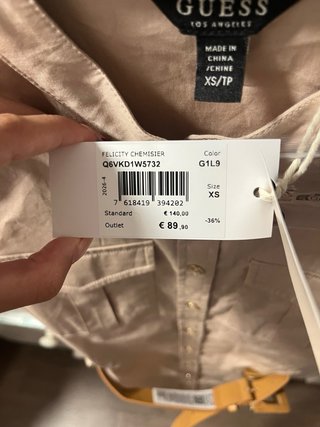 Vestido Guess Beige Talla XS