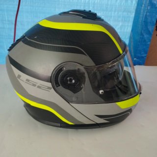 Casco Moto LS2 Strobe II Gris/Amarillo