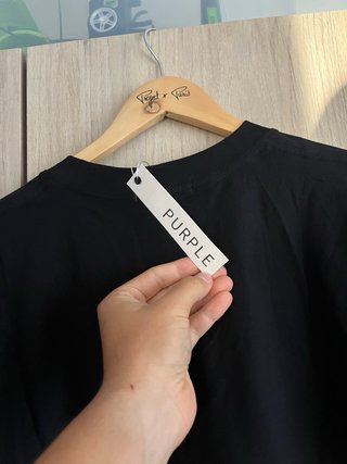 Camiseta Purple Brand Negra Estampada