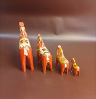Caballos Dala Hest Vintage Decoración Suecia
