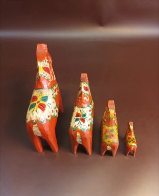 Caballos Dala Hest Vintage Decoración Suecia