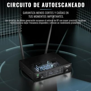 Phenyx Pro PTU-71-2B Sistema Micrófono UHF