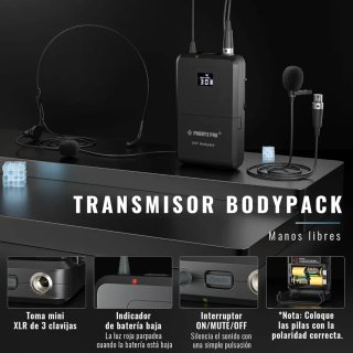 Phenyx Pro PTU-71-2B Sistema Micrófono UHF