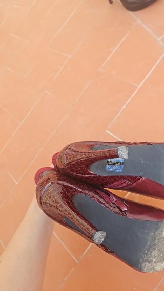 Botines de tacón burdeos