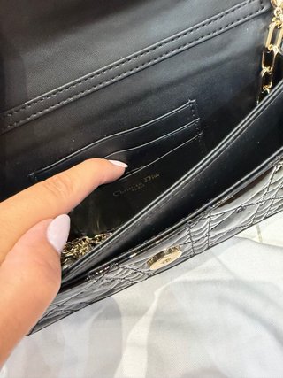 Bolso Dior charol negro