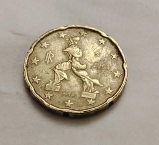 20 Céntimos Italia 2002 Error