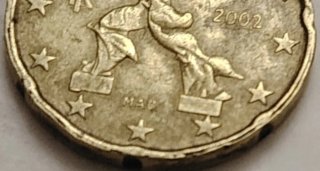 20 Céntimos Italia 2002 Error