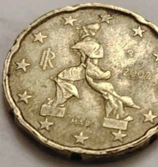 20 Céntimos Italia 2002 Error