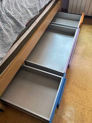 Cama nido de madera para colchones de 90