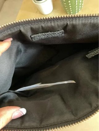 Pochette MANGO TOUCH nera e pelliccetta bianca