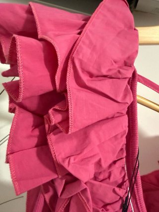 Pack/Conjunto Zara: Body volantes rosa + Falda flo