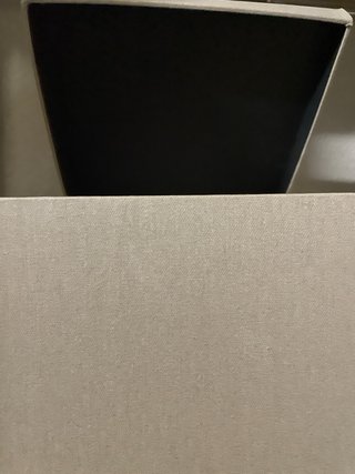 Caja plegable forrada tela beige