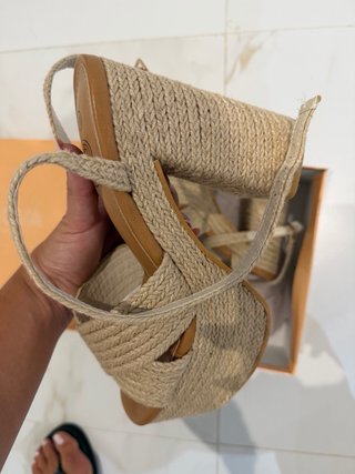 Sandalias Plataforma Rafia Talla 38