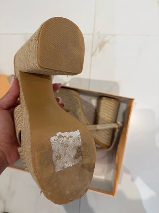 Sandalias Plataforma Rafia Talla 38