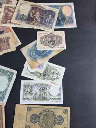 Lote Billetes Españoles Pesetas Antiguos