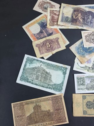 Lote Billetes Españoles Pesetas Antiguos