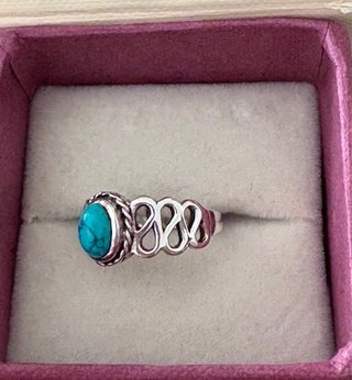 Anello Argento 925 con Turchese Misura 52 (ita 12)