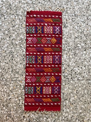 Alfombra tejida multicolor