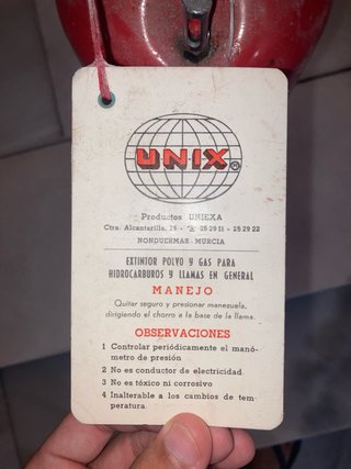 Extintor UNIX Vintage 1977