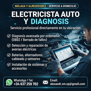 Mecánico/Electricista de Coches a Domicilio Malaga