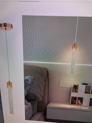Lámpara Colgante Cristal y Oro
