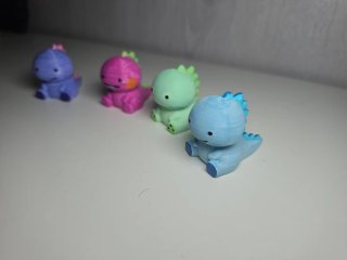 4 Dragoncitos 3D pintados a mano