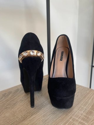 ZAPATOS de tacón negros con plataforma