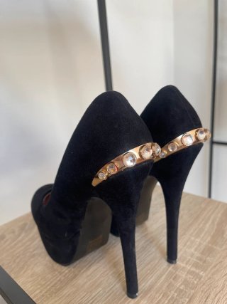 ZAPATOS de tacón negros con plataforma
