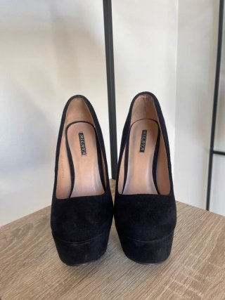 ZAPATOS de tacón negros con plataforma