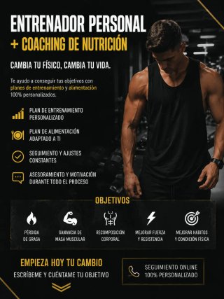 ENTRENADOR PERSONAL + COACHING DE NUTRICIÓN | CAMB