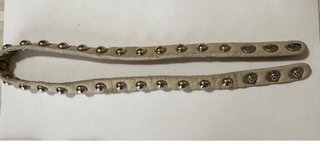 Bracciale pelle doppio giro borchie