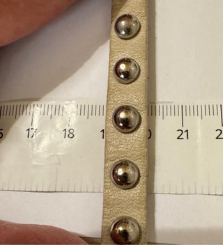Bracciale pelle doppio giro borchie