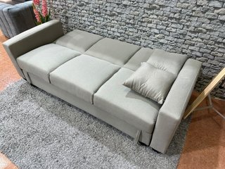Sofá Cama Beige 3 Plazas POLIESTER
