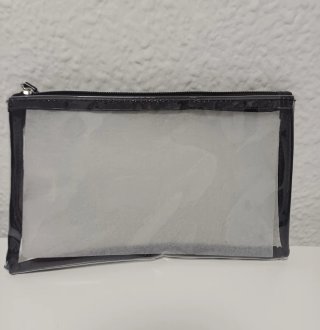 Juego de 3 neceseres transparentes y negros