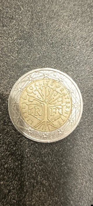 Moneda 2 Euros Francia Árbol de la Vida 1999