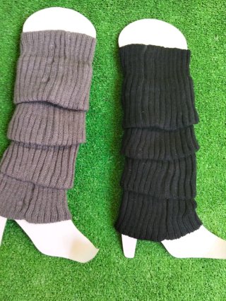 2 Calentadores de piernas B&D negros y grises