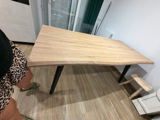 Mesa comedor madera y metal