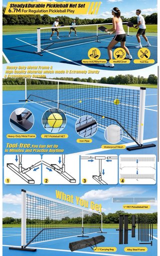 NUEVO! Red Pickleball 6.7m Oficial Estable