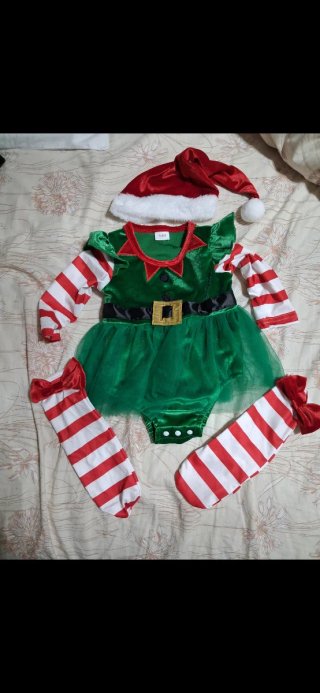 Vestito elfo neonata 3/6 mesi