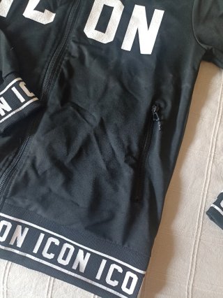 Sudadera Icon Negra con Cremallera